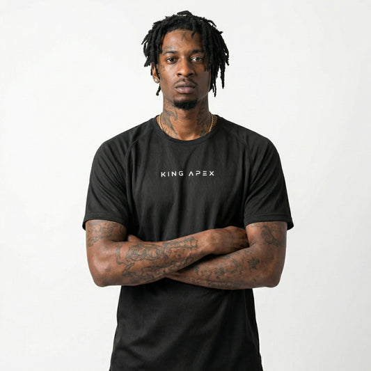 KING APEX Core Sports Jersey Black – minimal athletic performance t-shirt