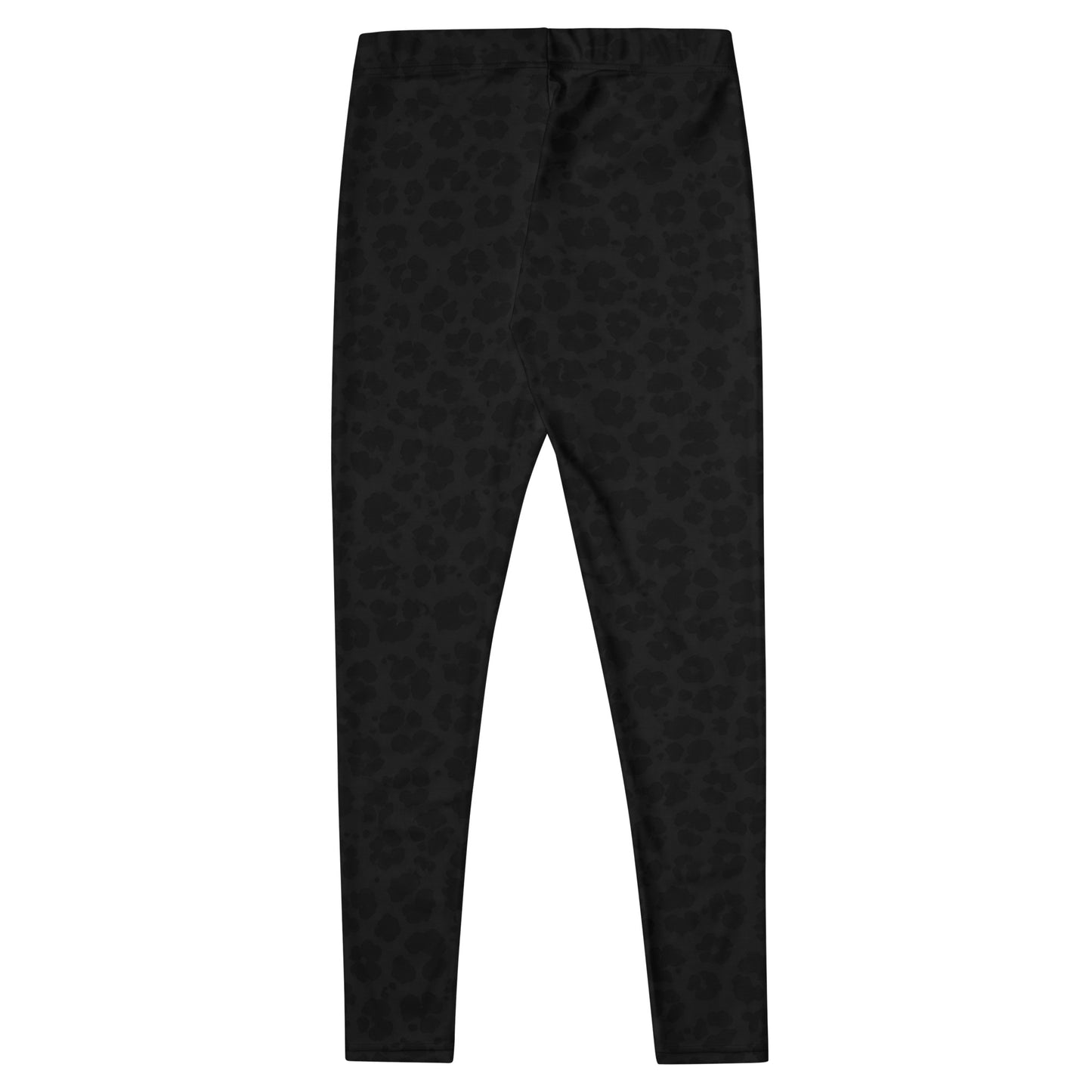 Back view of KING APEX Lioness Stealth Midnight Black high-waisted leggings