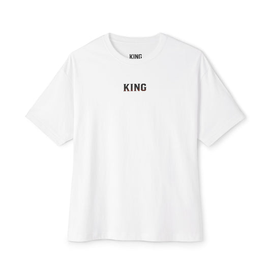 KING APEX oversized black t-shirt front view No Fear edition