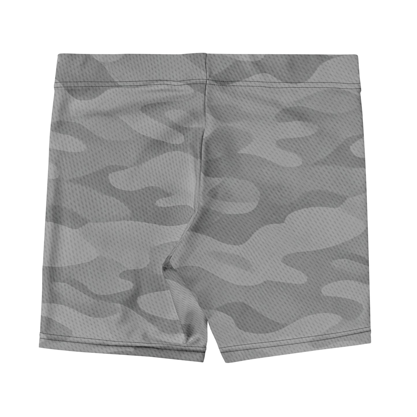 Back view of KING Lioness Apex Training Shorts in gray camo with performance mesh fabric