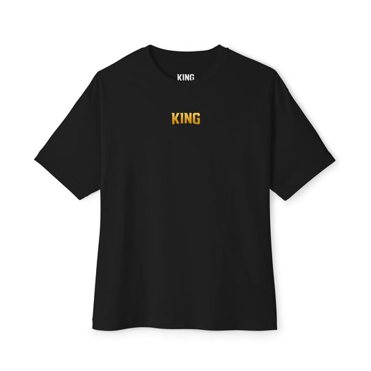 KING Oversized Tee Black with Built in Silence logo KING in shirt.