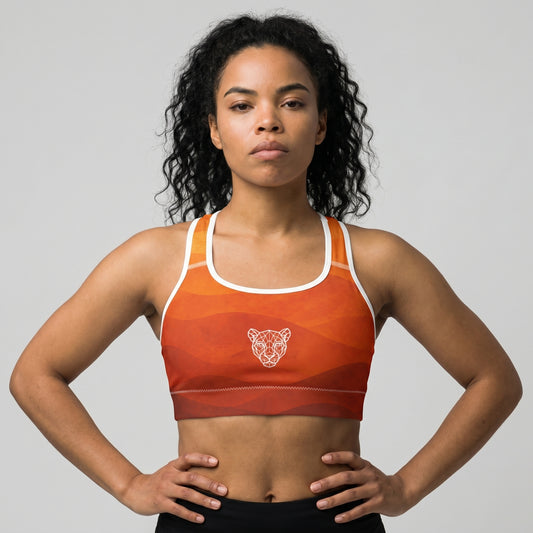KING Lioness Savannah Sports Bra Earth Edition women's performance sports bra front view