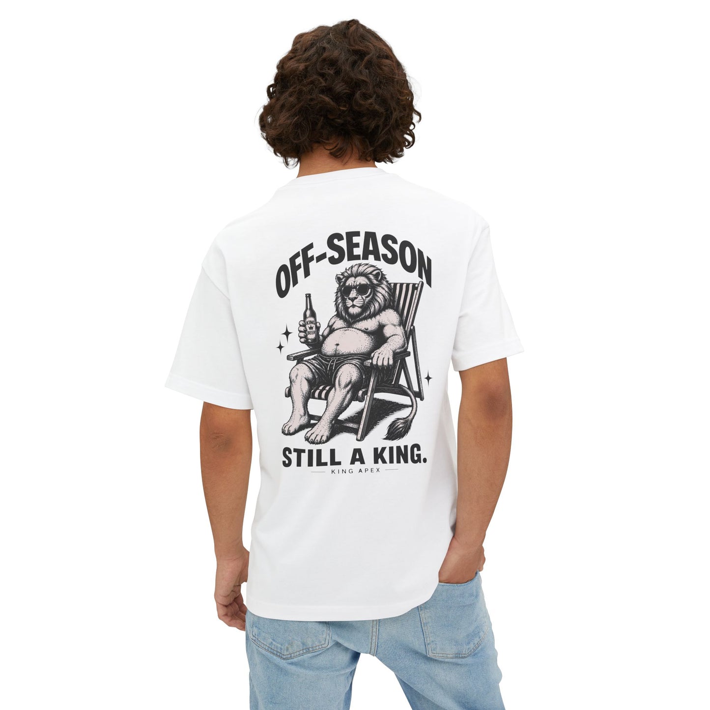 KING Oversized Tee — White (Off-Season Edition)