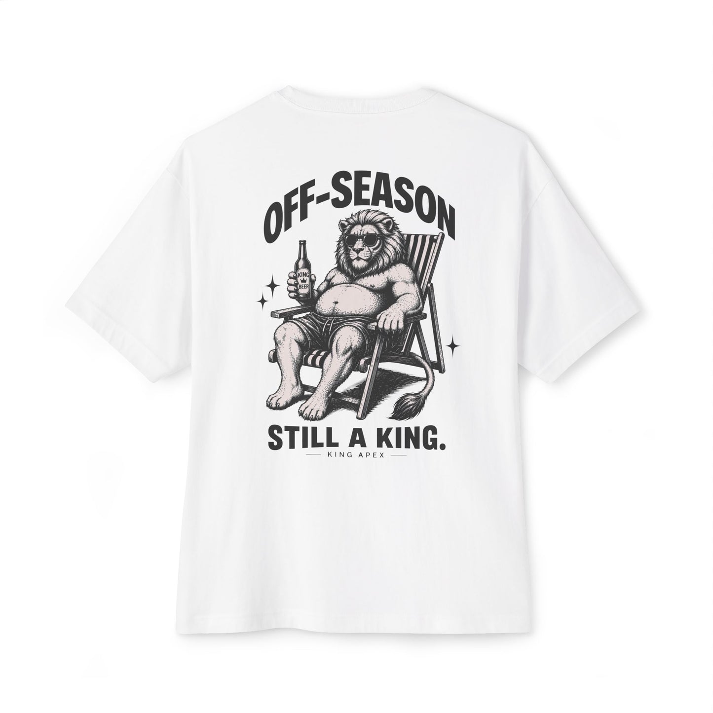 KING Oversized Tee — White (Off-Season Edition)