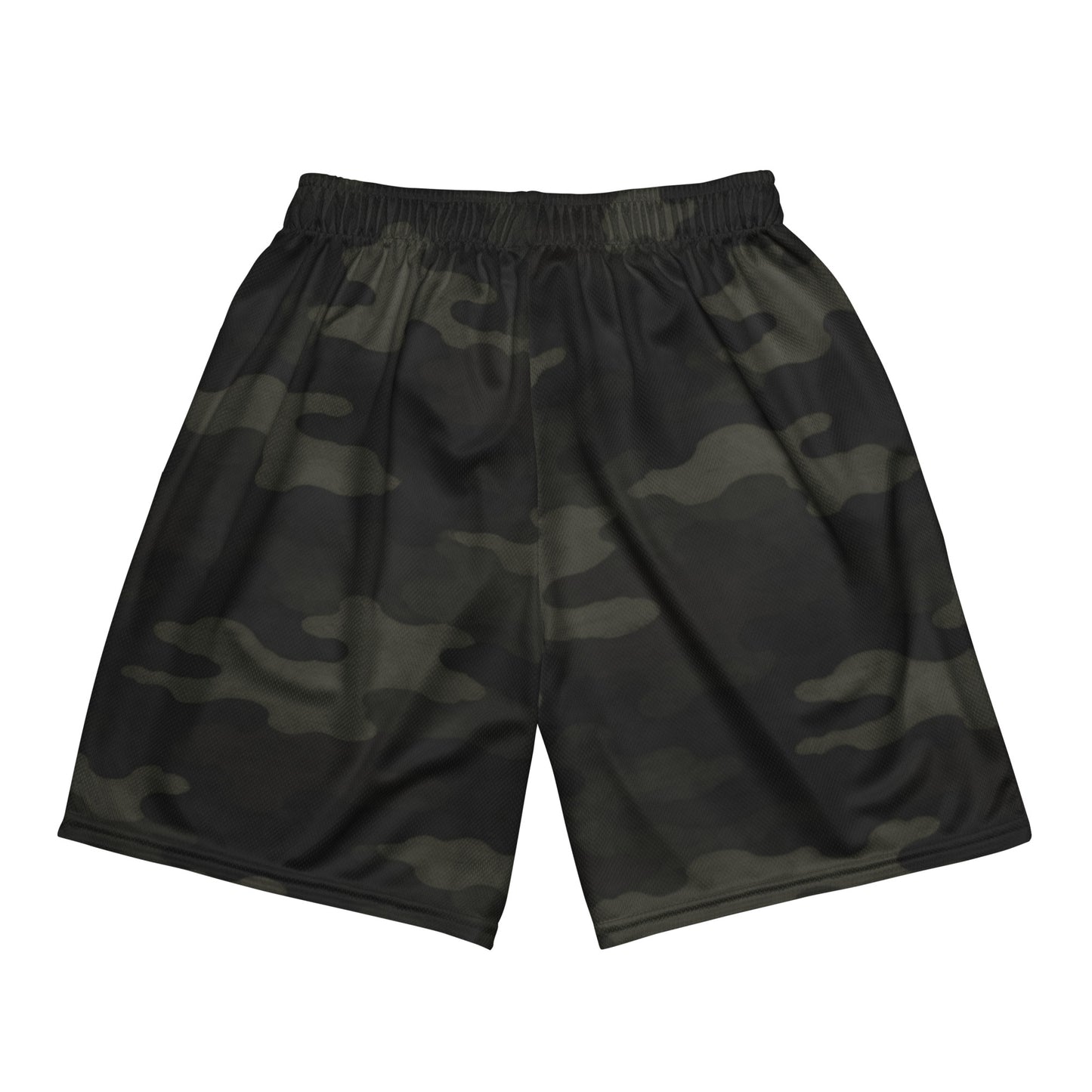 Flat back view — KING APEX Jungle Camo Mesh Shorts