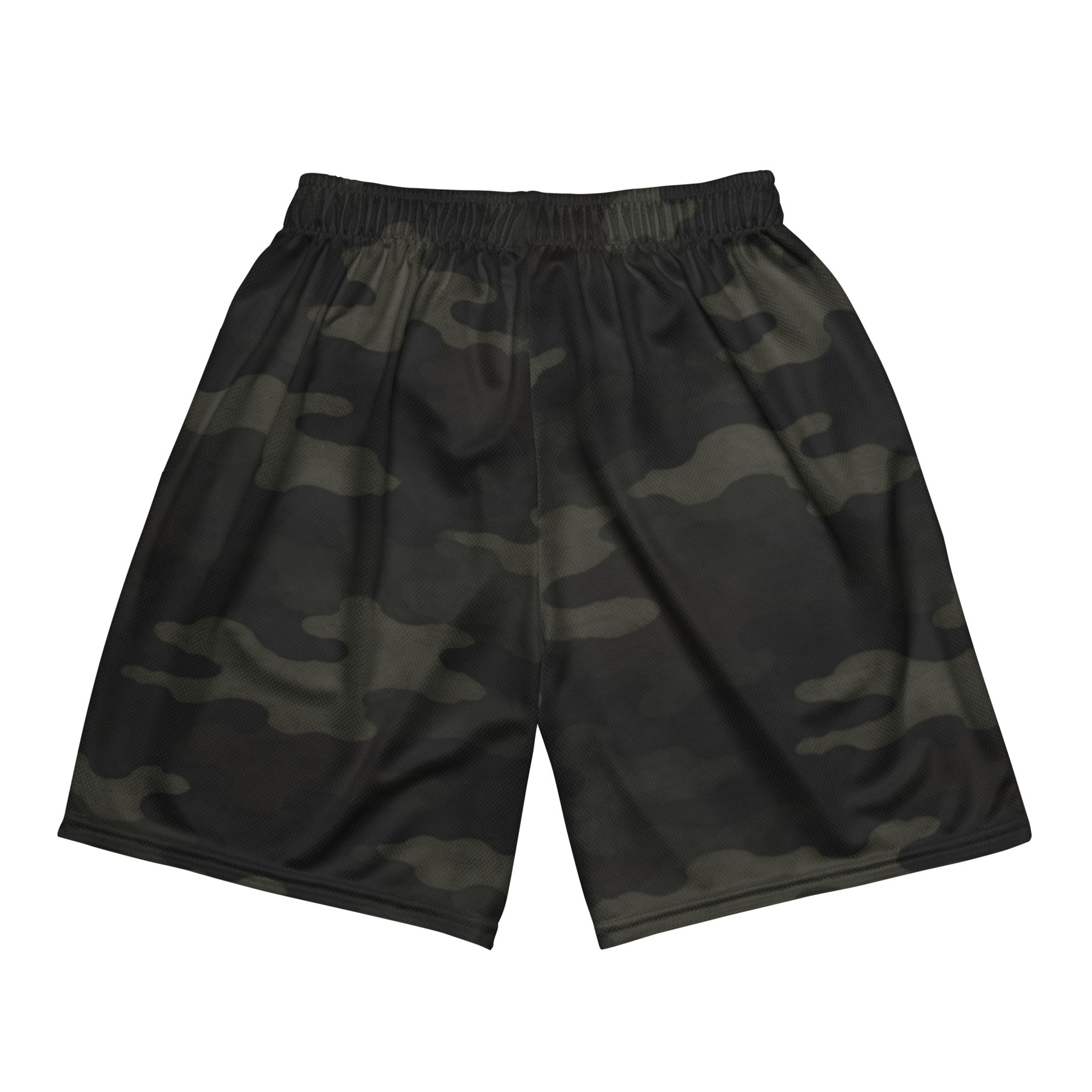 Flat back view — KING APEX Jungle Camo Mesh Shorts
