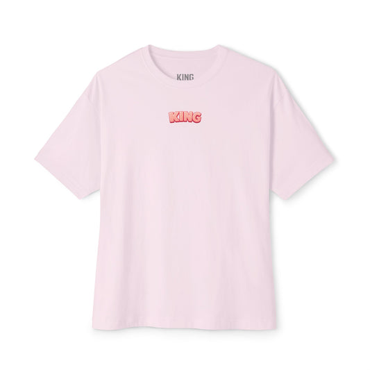 KING APEX oversized pink t-shirt front view Strong and Cute edition