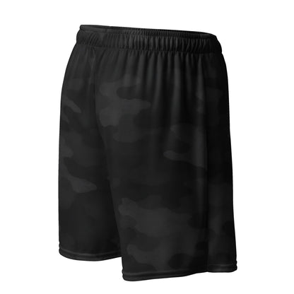 Flat lay back — KING APEX Shadow Camo Mesh Shorts