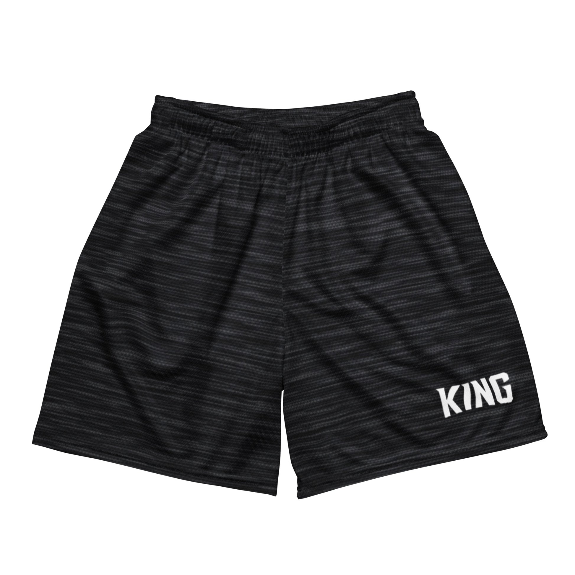 Flat lay front — KING APEX Shadow Mesh Shorts