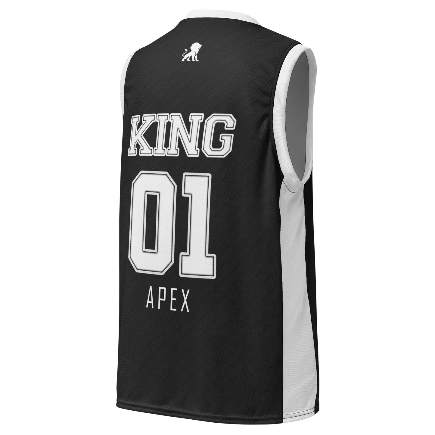 KING Basketball Jersey Black APEX Edition back product view number 01 APEX branding athletic performance jersey