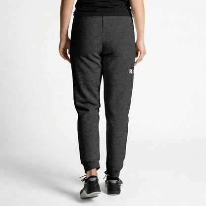 Back view of KING Essential Joggers Dark Heather showing fit and structure