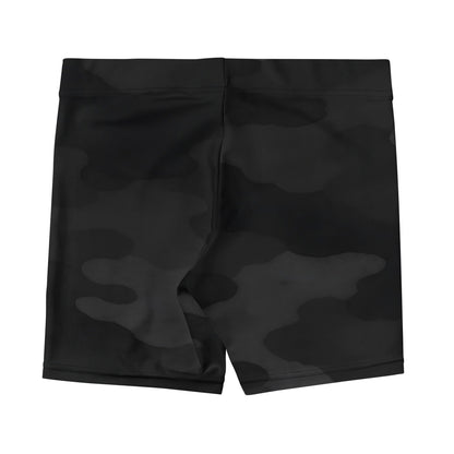 Back view of KING Lioness Apex Training Shorts in black shadow camo, clean athletic finish