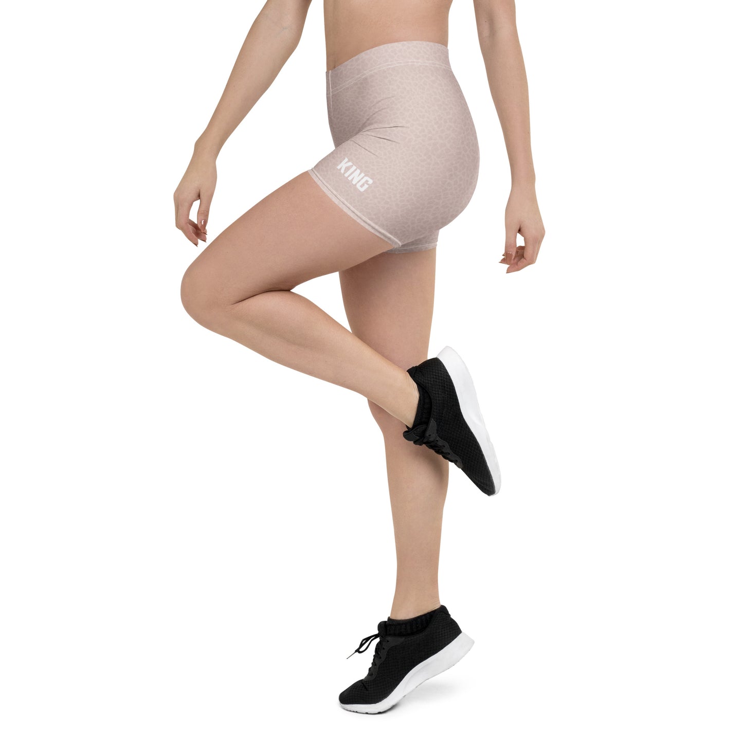Side view blush pattern high-waist shorts women's activewear