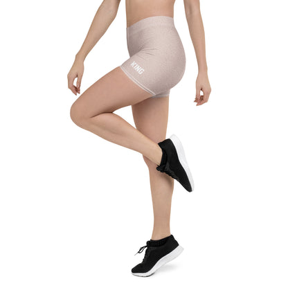 Side view blush pattern high-waist shorts women's activewear