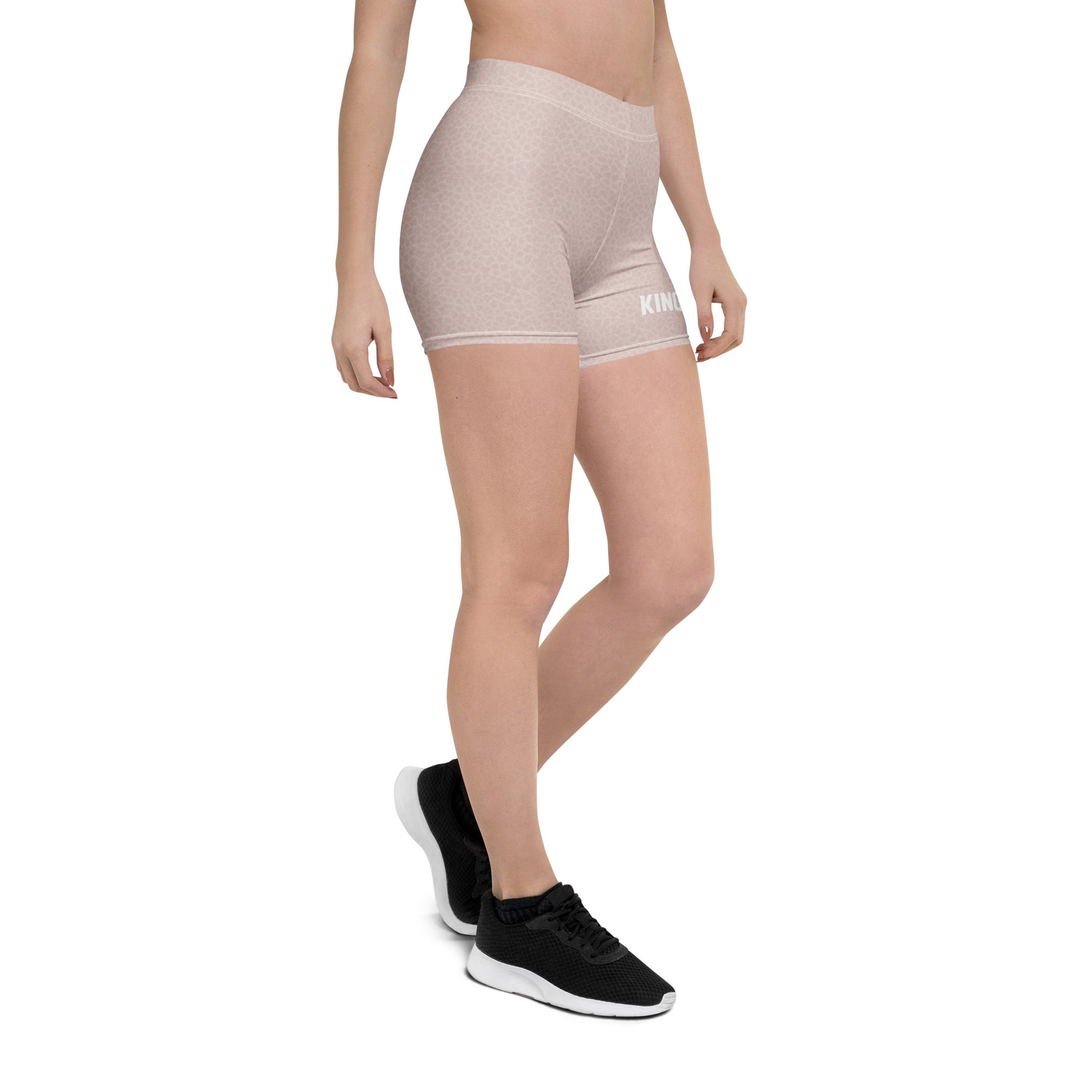 Side view blush pattern high-waist shorts women's activewear
