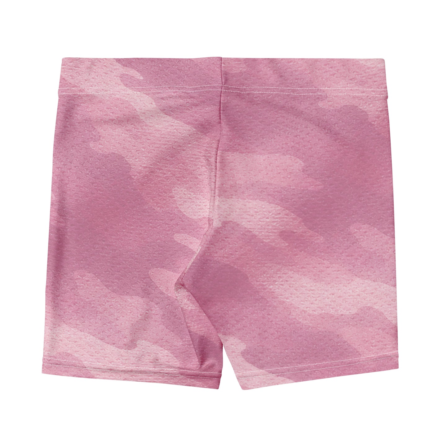 Back view of KING Lioness Apex Training Shorts in rose camo, seamless athletic design
