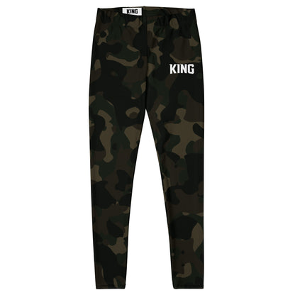 Flat front product view – KING Lioness Military Camo Leggings, Jungle Edition.
