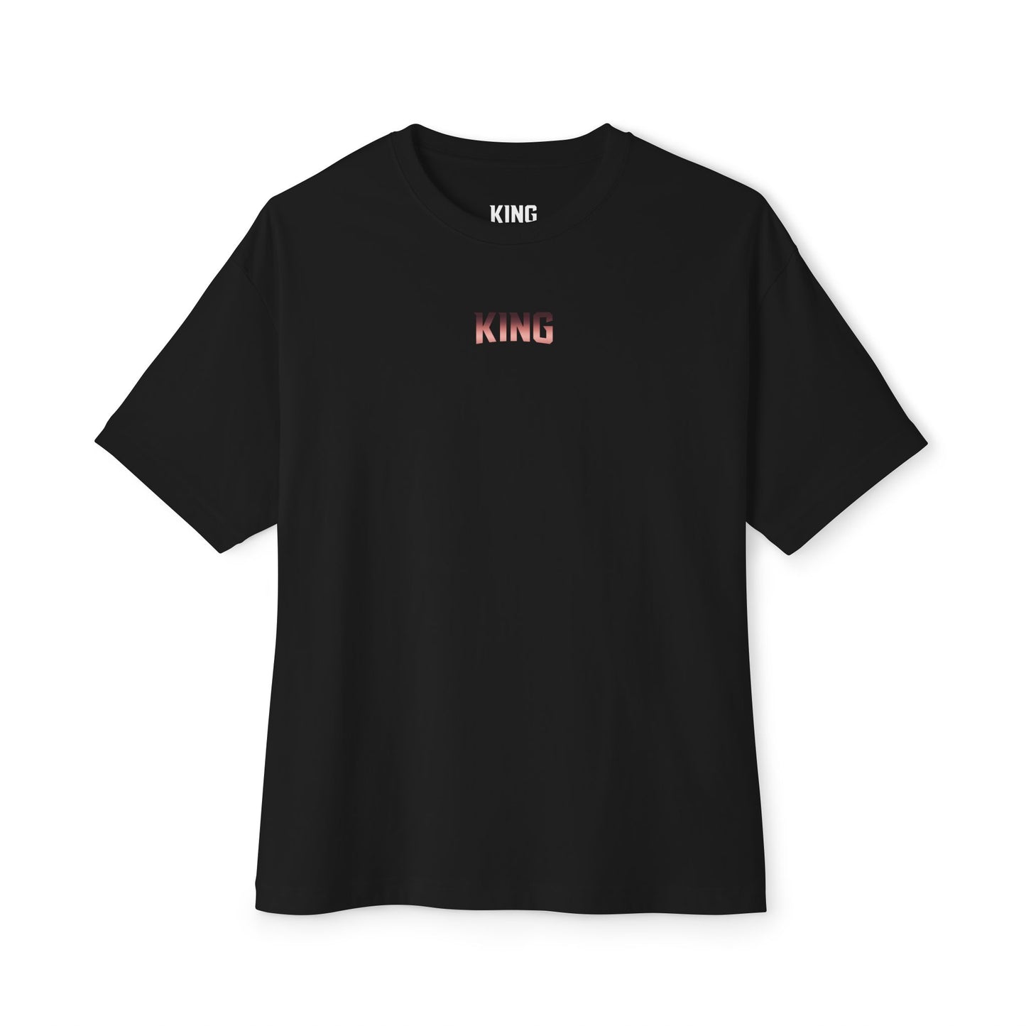 KING Lioness Oversized Tee Black with logo KING in front of shirt.