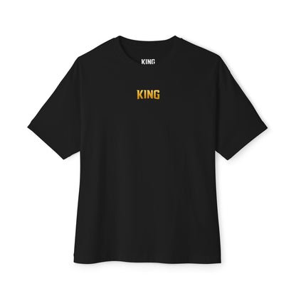 KING Oversized Tee Black with Built in Silence logo KING in shirt.