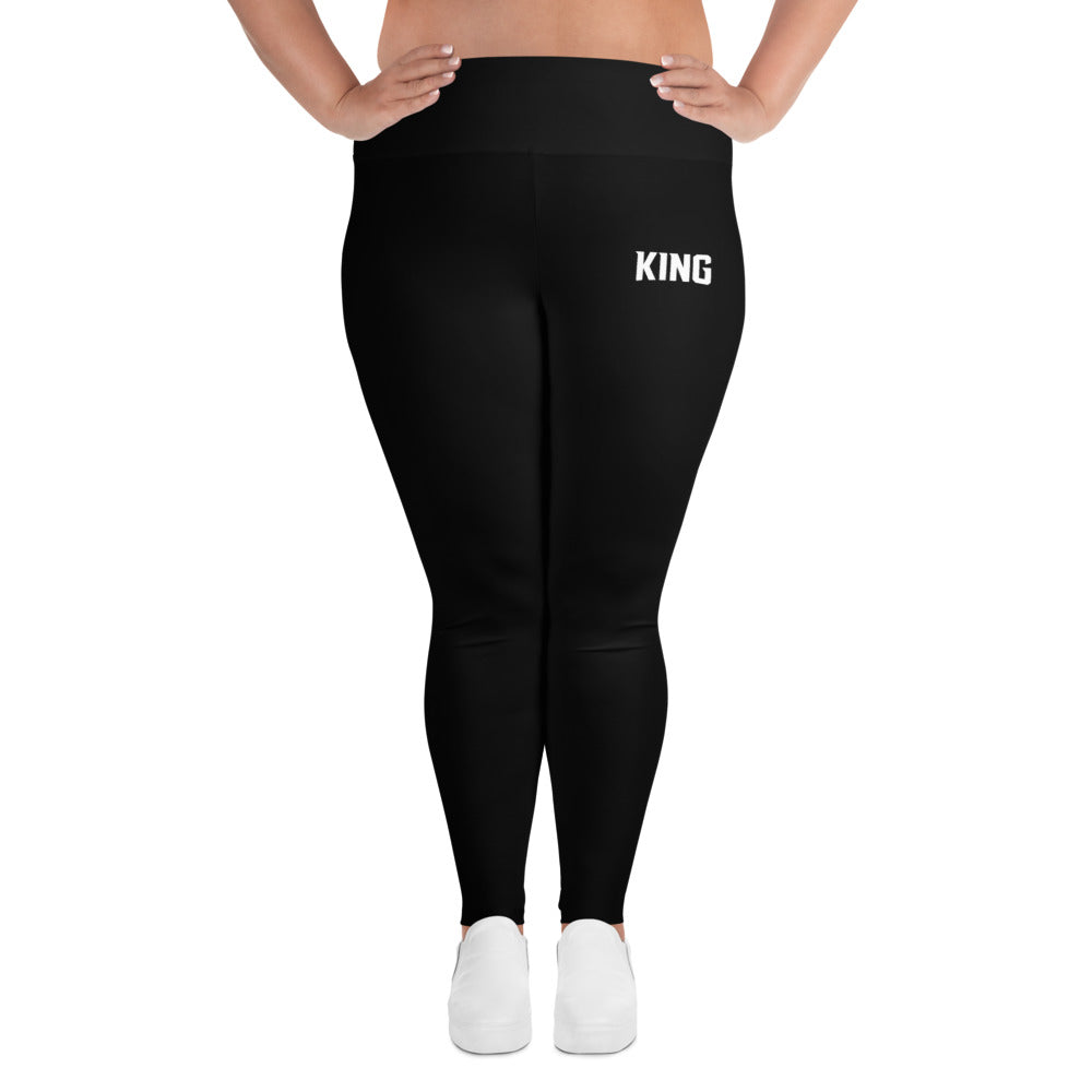 KING Lioness Plus Size Black Leggings high-rise performance fit
