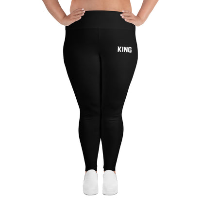 KING Lioness Plus Size Black Leggings high-rise performance fit