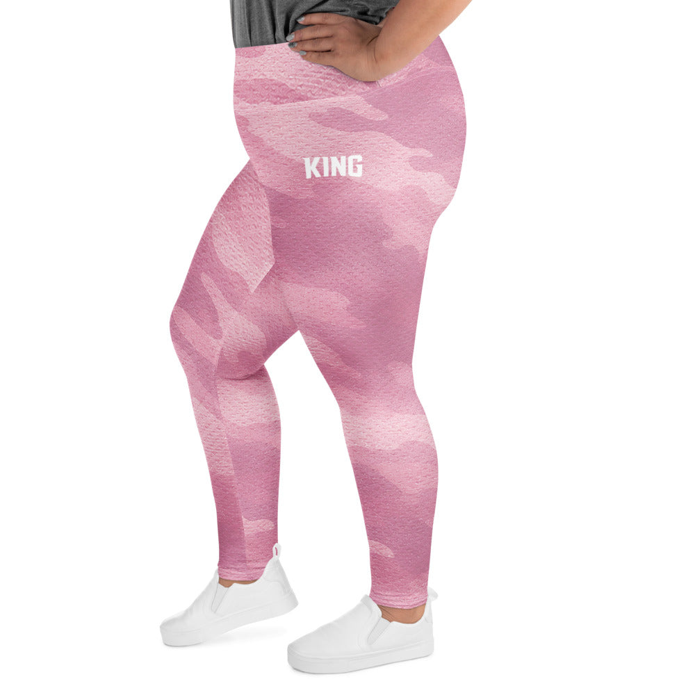 Side view of KING Lioness Plus Size Leggings designed for comfort and movement