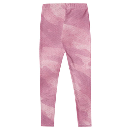 Back flat lay of KING Lioness Rose Camo Leggings, high-waisted performance leggings with clean silhouette and camo design