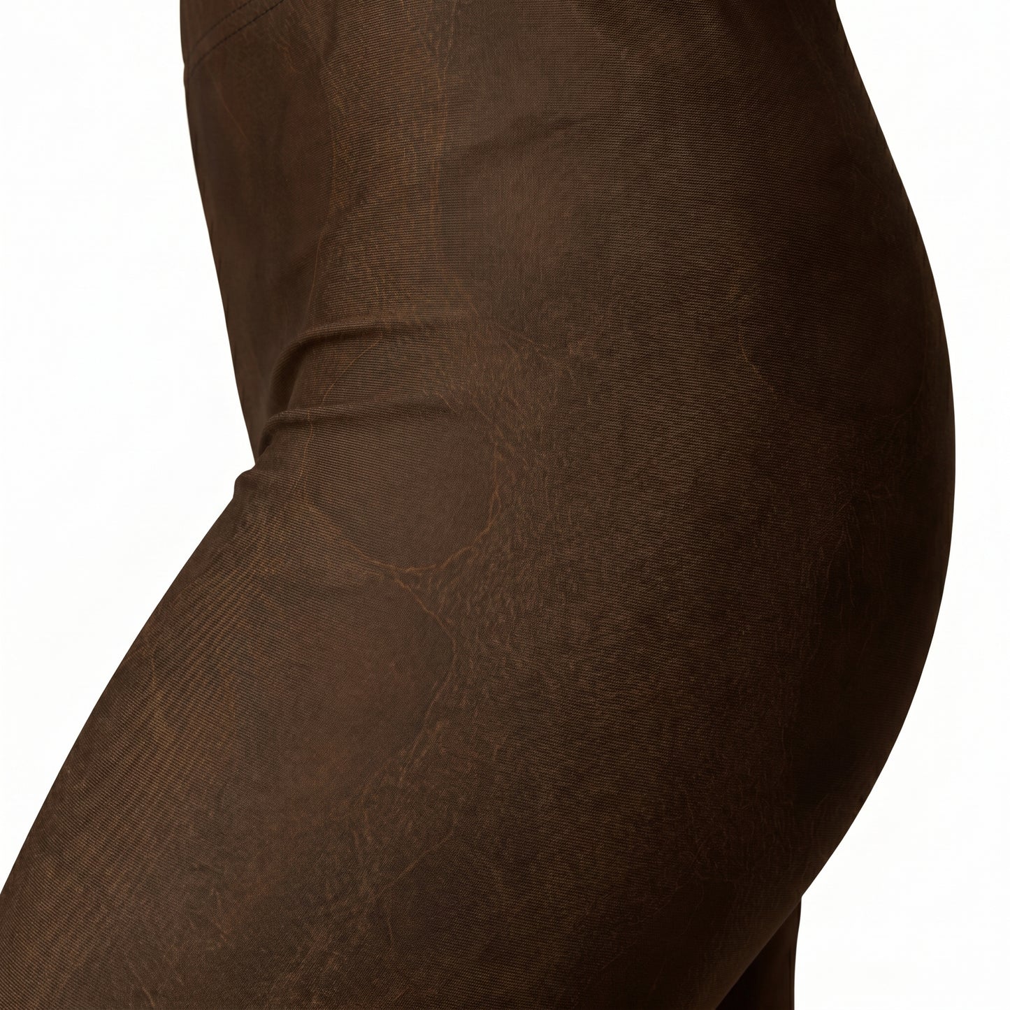 Close-up texture detail of KING Lioness Savannah Pattern Leggings Earth Edition