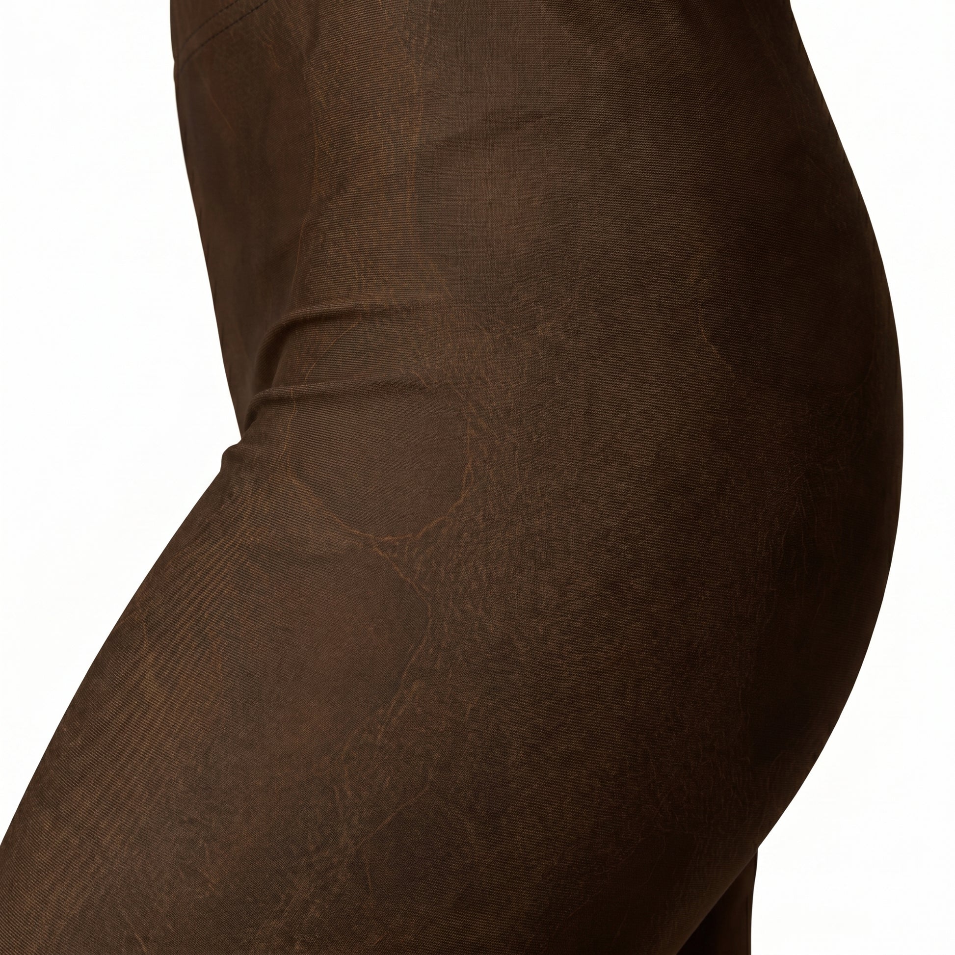Close-up texture detail of KING Lioness Savannah Pattern Leggings Earth Edition