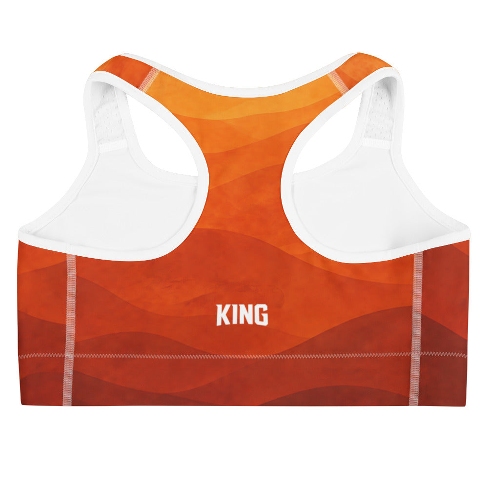KING Lioness Savannah Sports Bra Earth Edition flat lay back product image