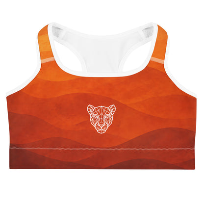 KING Lioness Savannah Sports Bra Earth Edition flat lay front product image