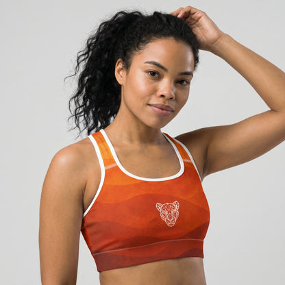 Women's KING Lioness Savannah Sports Bra Earth Edition angled front view