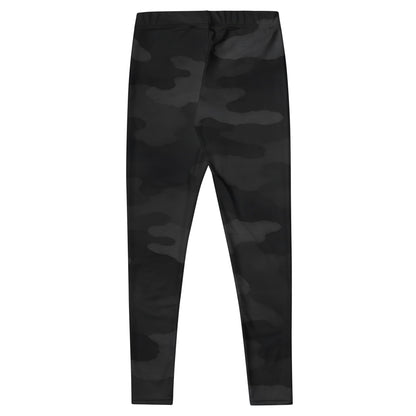 Back view of KING Lioness shadow camo leggings with minimalist KING branding
