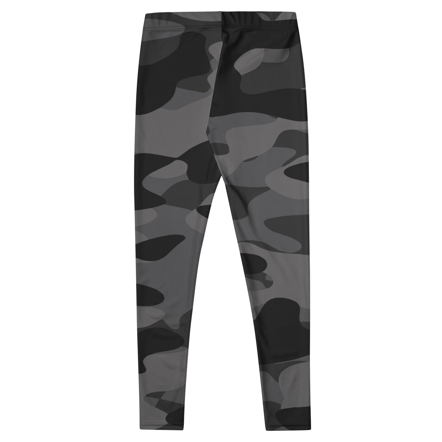 Flat product mockup of KING Lioness Shadow Camo Leggings — back view.