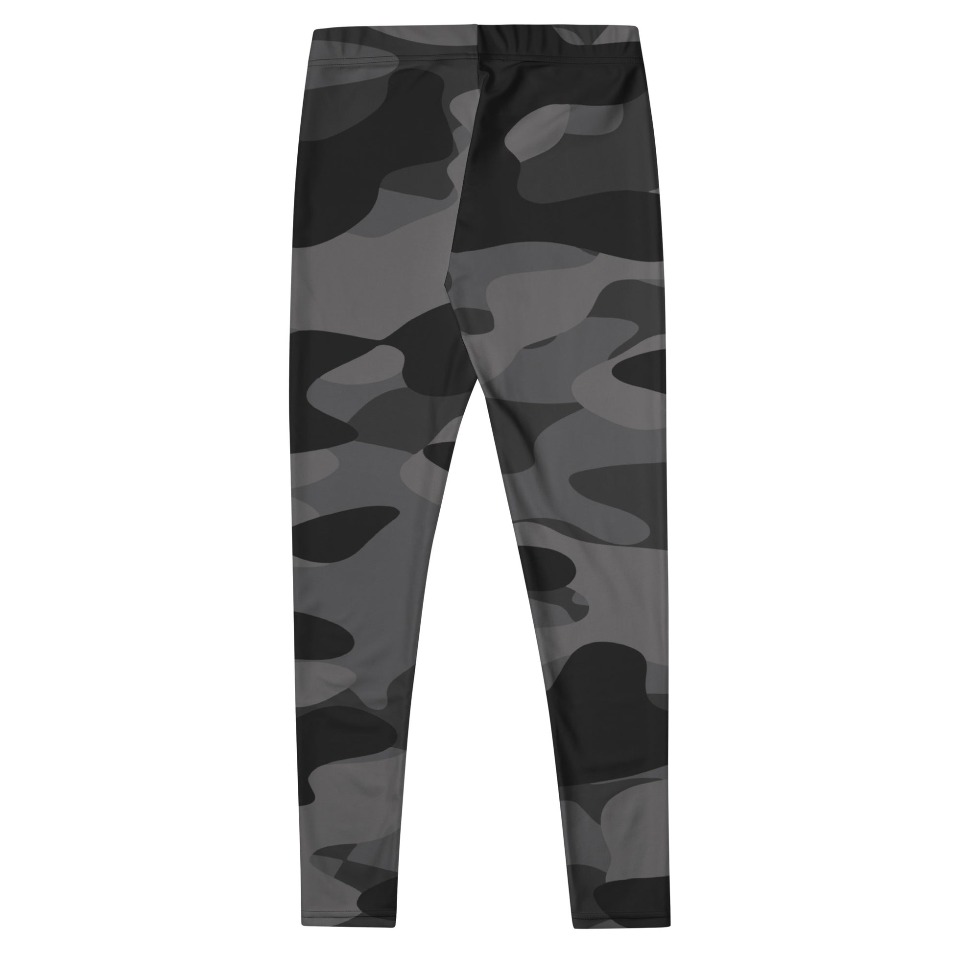 Flat product mockup of KING Lioness Shadow Camo Leggings — back view.