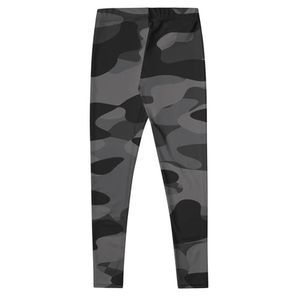 Flat product mockup of KING Lioness Shadow Camo Leggings — back view.