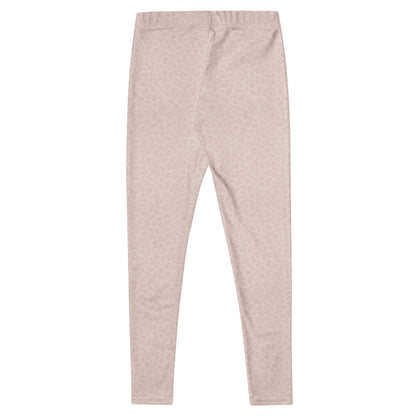 Flat lay of KING Lioness rose shadow camo leggings with minimal design back view