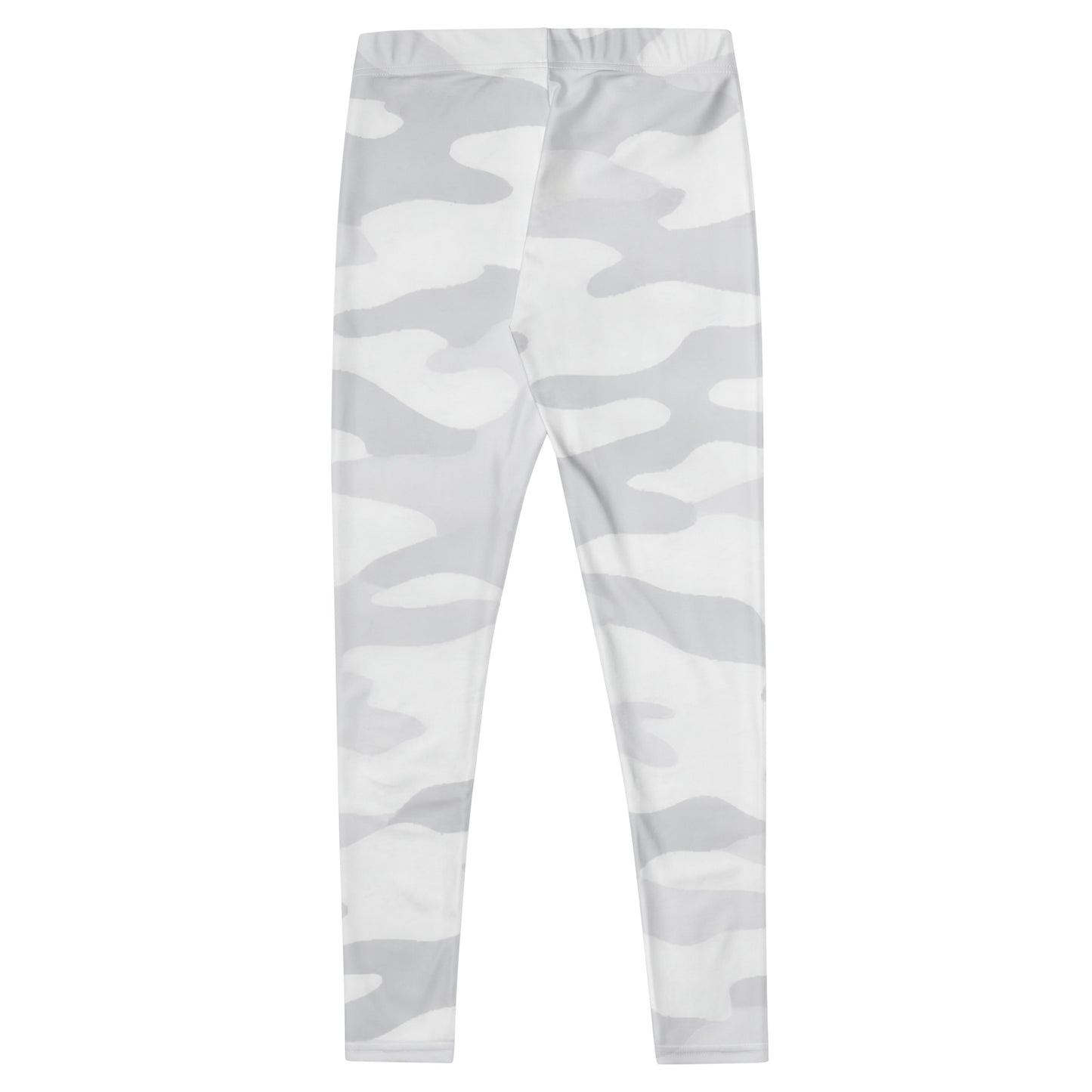 Back flat lay of KING Lioness White Camo Leggings, high-waisted performance leggings with minimal design