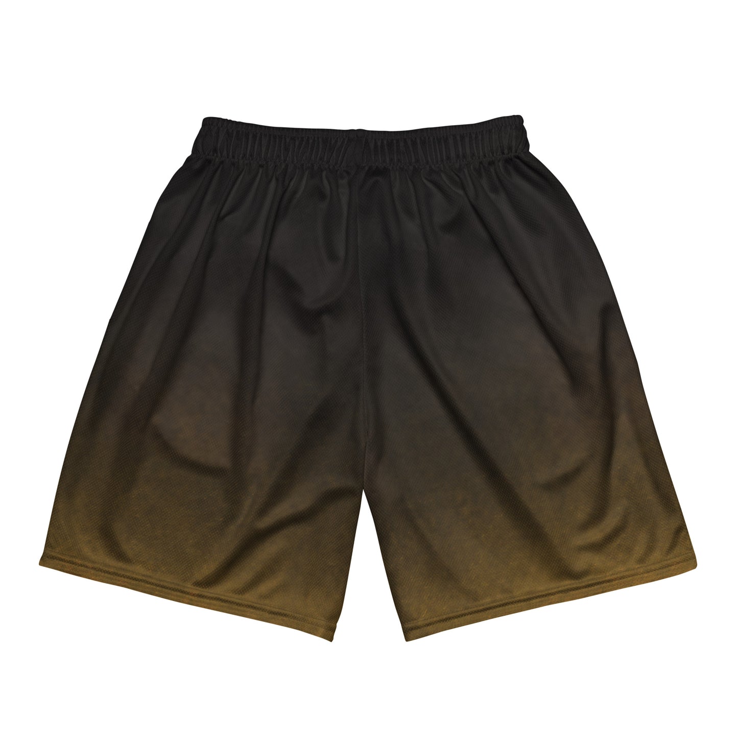 Back angled view of KING Mesh Shorts with smoked gold fade