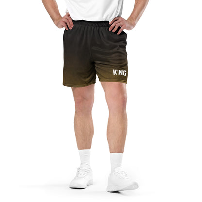 KING Mesh Shorts Gold Fade Edition front athletic fit on male model