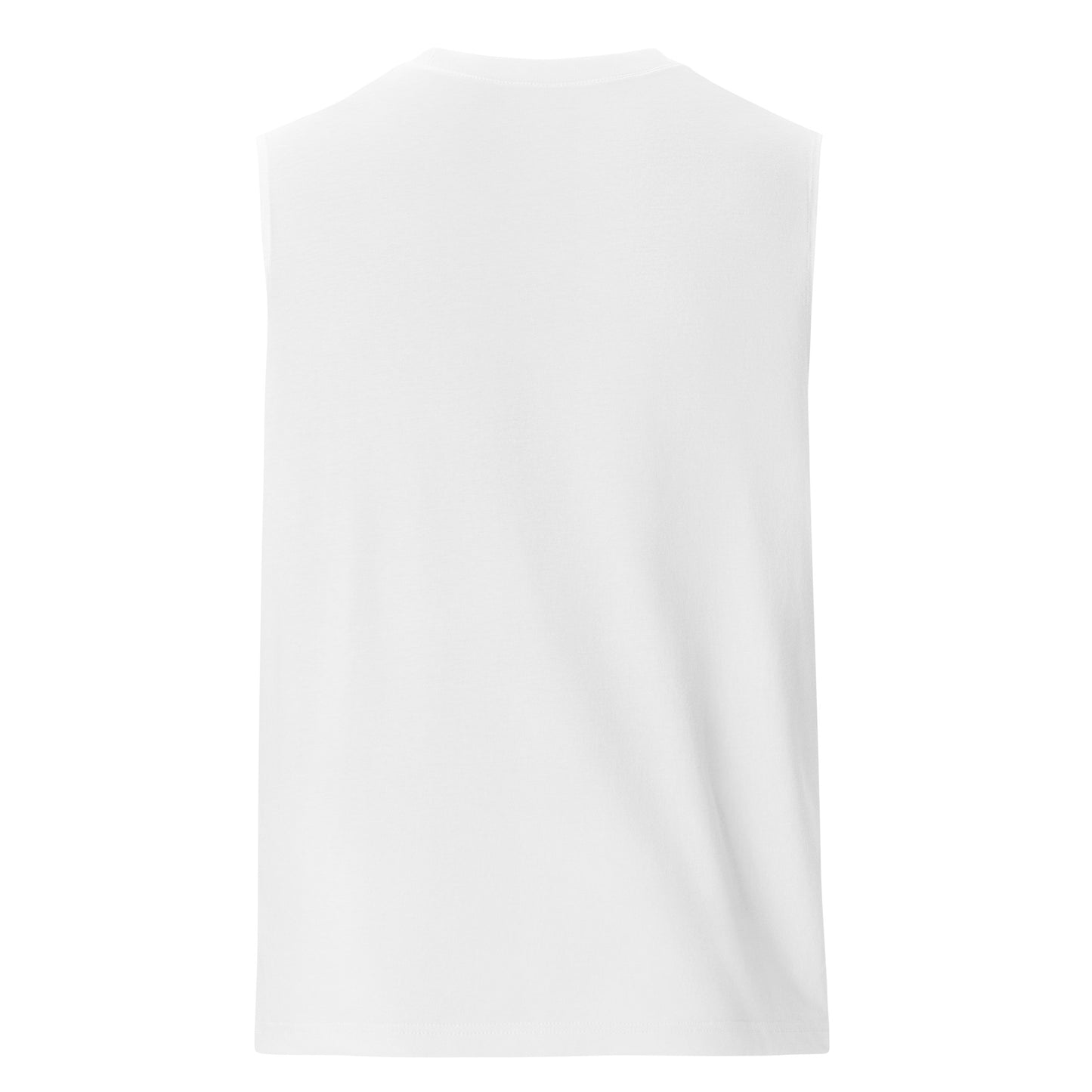 Back view of KING Muscle Tank white — sleeveless relaxed fit