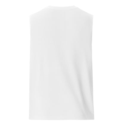 Back view of KING Muscle Tank white — sleeveless relaxed fit