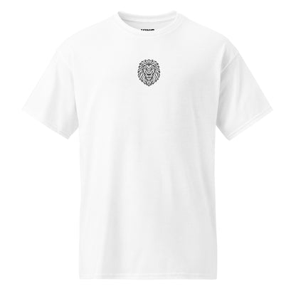 KING Sports Tee White geometric lion edition – premium athletic apparel product shot