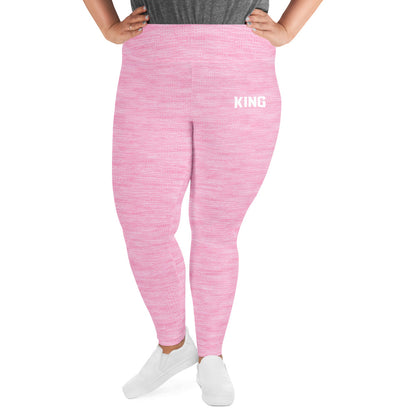 LIONESS plus size high-rise leggings in rose heather with soft stretch fabric
